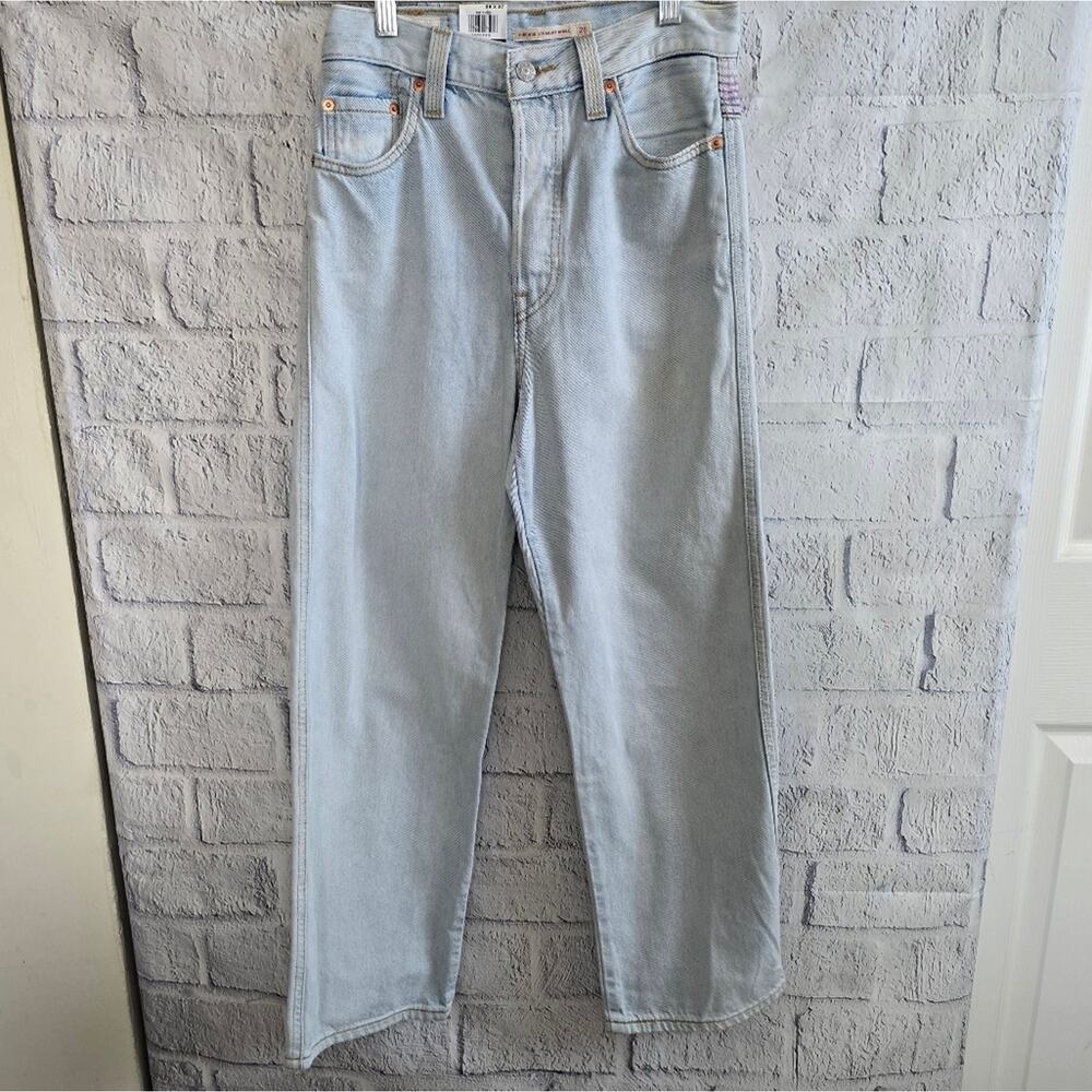 Levi's Ribcage Super High Rise Ankle Straight Light Wash Jeans NWT 26 X 27